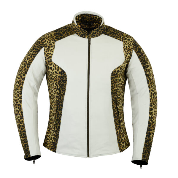 Cheetah Pattern Leather Jacket - Image 2