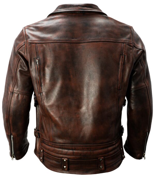 Classic Biker Leather Jacket - Image 2