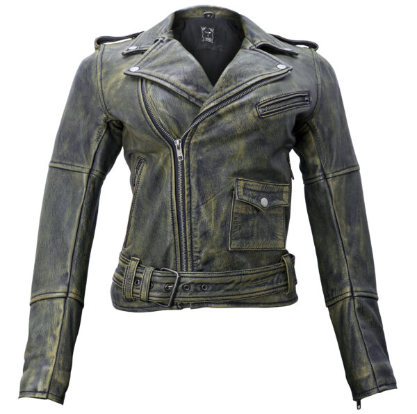 Vintage Biker Leather Jacket - Image 3